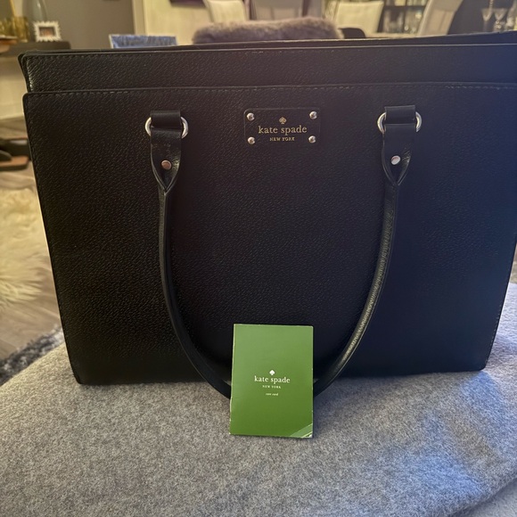 Kate Spade Black Textured Handbag - Picture 1 of 5